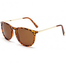 Aviator New 2019 Women Coating Sunglasses Brand Designer Men Vintage Oculos Leopard - Tea - CR18YZWCY2Y $12.48