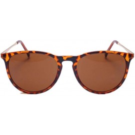 Aviator New 2019 Women Coating Sunglasses Brand Designer Men Vintage Oculos Leopard - Tea - CR18YZWCY2Y $12.48