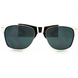 Square Shiny Metallic Color Stunna Shades Classic Square Sunglasses - Silver - C411MI0MH67 $8.49