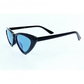 Goggle A3329 Clout Goggles Cat Eye Vintage Mod Style Retro Kurt Cobain Sunglasses - Black /Blue - CD18DDLYXIZ $10.78