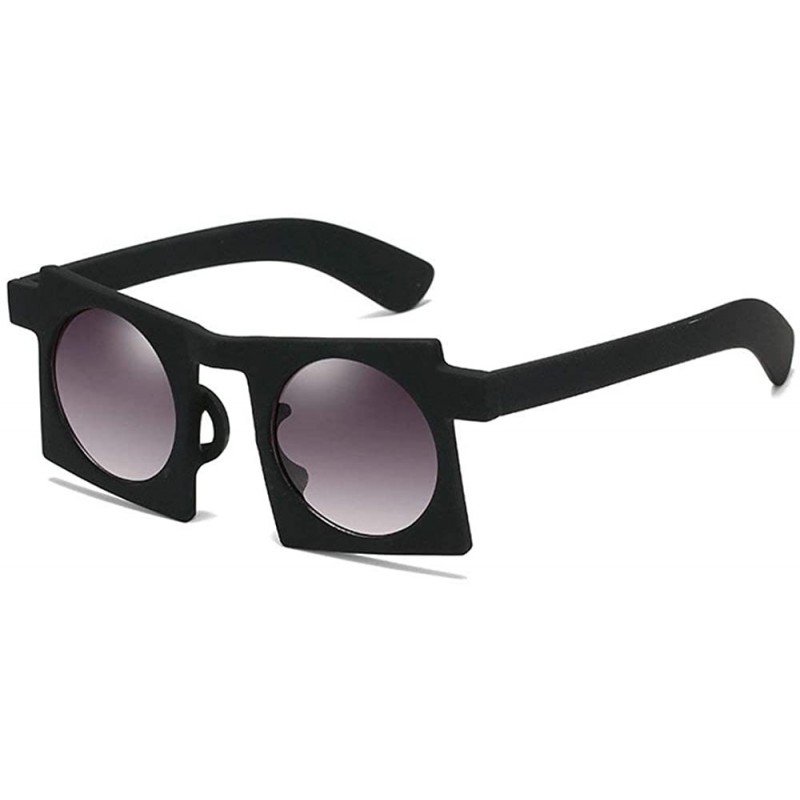 Square 2019 Unique Unisex Small sun glasses vintage Square gradient punk sun glasses shades uv400 - Black - CM18NY0MUML $8.88