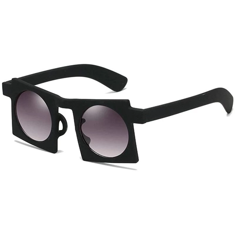 Square 2019 Unique Unisex Small sun glasses vintage Square gradient punk sun glasses shades uv400 - Black - CM18NY0MUML $8.88