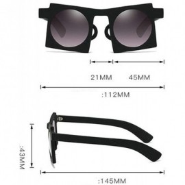 Square 2019 Unique Unisex Small sun glasses vintage Square gradient punk sun glasses shades uv400 - Black - CM18NY0MUML $8.88