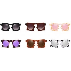 Square 2019 Unique Unisex Small sun glasses vintage Square gradient punk sun glasses shades uv400 - Black - CM18NY0MUML $8.88