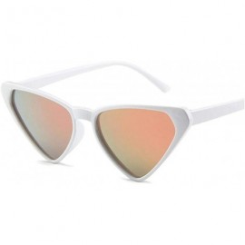 Aviator Sexy Cat Eye Sunglasses Women Brand Designer Triangle Sun Glasses Ladies Black - Red Gray - C518XE03SO2 $8.60