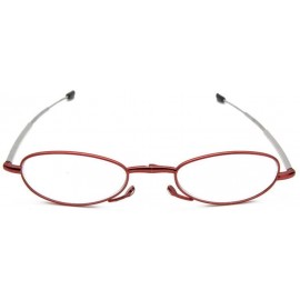 Rimless Women's Fold Magnification Reading Glasses 1.0 1.5 2.0 2.5 3.0 3.5 4.0 - Red - CH18E7QKEI2 $25.19