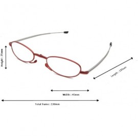 Rimless Women's Fold Magnification Reading Glasses 1.0 1.5 2.0 2.5 3.0 3.5 4.0 - Red - CH18E7QKEI2 $25.19