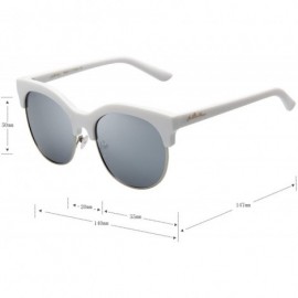 Oversized Jardin D'amour Brand Designer Oversized Women Men Sunglasses Fashion Glasses JS7105 - White Frame Silver Lenses - C...