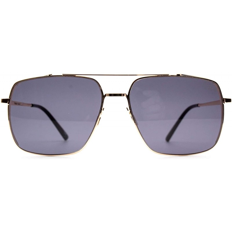 Square F055 Classic Square- for Mens 100% UV PROTECTION - Gold-black - C7192TG88DA $15.66