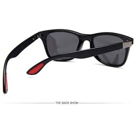 Square Classic Square Sunglasses Men Women Vintage Eyewear Driving Sun glasses - Matte Black/Grey - CP197M2ILT0 $8.93