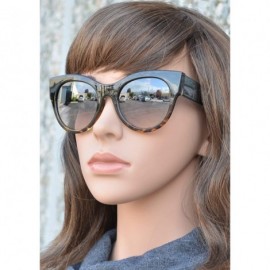 Sport Women's Bold Oversized Chunky Cat Eye Vintage Sunglasses - Black Tortoise + Polycarbonate Lens - CN18I5AW3WK $11.66