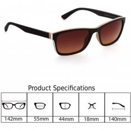 Sport Premium Designer Rectangular Sunglasses - Matte Brown - C7189OKORE3 $19.05