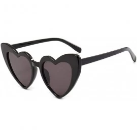 Cat Eye Heart Sunglasses Women brand designer Cat Eye Sun Glasses Retro Love Heart Shaped Glasses - Wgray - CD18W39LZWT $9.61