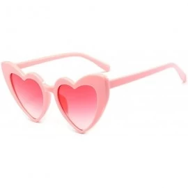 Cat Eye Heart Sunglasses Women brand designer Cat Eye Sun Glasses Retro Love Heart Shaped Glasses - Wgray - CD18W39LZWT $9.61