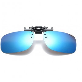 Rectangular Mens Womens Fashion Clip-on Flip-up Polarized Driving Fishing Rectangular Sunglasses - C3 - CP18TKNE5LE $11.25