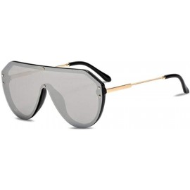 Aviator New sunglasses ladies fashion sunglasses one-piece lens sunglasses - C - C718SCYL5QN $31.44