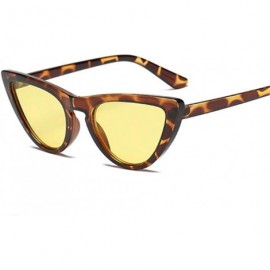 Aviator Women Cat Eye Sunglasses Fashion 2019 Luxury Brand Sun Glasses Blue As Picture - Brown - CO18YZTUA07 $10.14