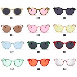 Square MOD-Style Cat Eye Round Frame Sunglasses A Variety of Color Design - S11 - CE189OKZXAA $13.96