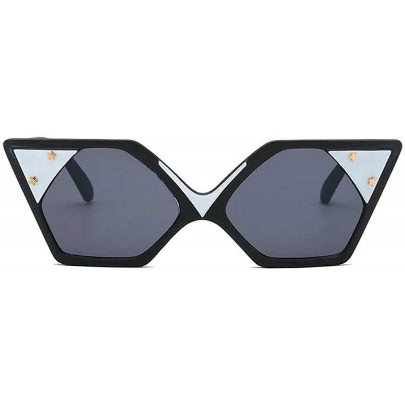 Square Fashion Sunglasses Designer Vintage Colorful - Black - C318LTQZNH0 $13.21