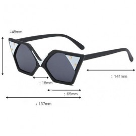 Square Fashion Sunglasses Designer Vintage Colorful - Black - C318LTQZNH0 $13.21