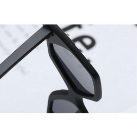 Square Fashion Sunglasses Designer Vintage Colorful - Black - C318LTQZNH0 $13.21