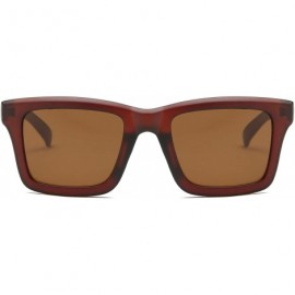 Square Women Retro Square UV Protection Fashion Sunglasses - Brown - CY18IS3C7OC $12.53