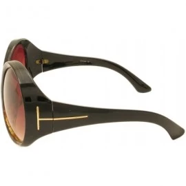 Oval Big Huge Oversized Vintage Style Sunglasses Retro Women Celebrity Fashion - Ali Oval Tortoise - CE180HGQAAT $11.83