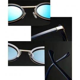 Oval Oval Sunglasses Mod Style Retro Thick Frame Fashion Eyewear - C6 - CB18DO0SHCN $23.37