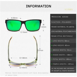 Square Sunglasses Definition Polarization Discoloration - Blue - CU18YSDKTSW $31.52