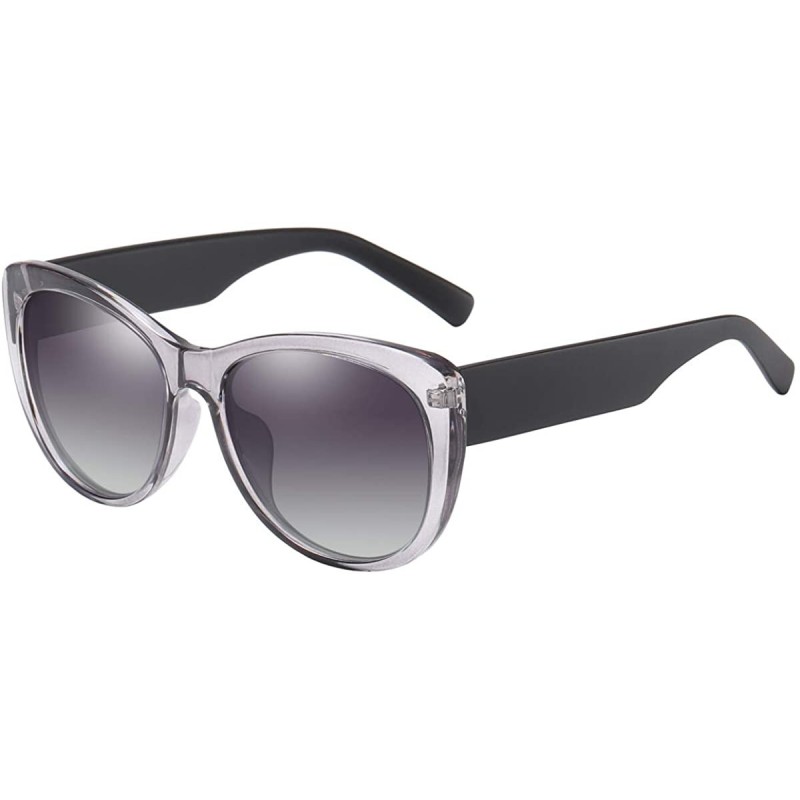 Cat Eye Polarized Sunglasses Oversized Protection Transparent - CX18U75US76 $15.53