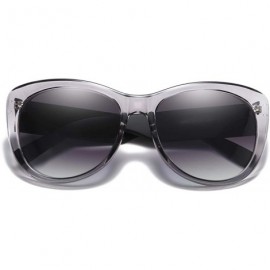 Cat Eye Polarized Sunglasses Oversized Protection Transparent - CX18U75US76 $15.53