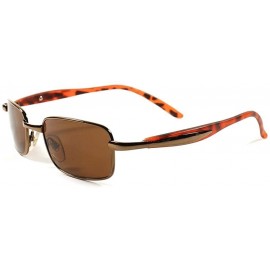 Rectangular Fancy Cool Vintage Retro 80's Small Mens Sporty Rectangle Sunglasses E39B - Brown - CY189ARE4AC $11.18