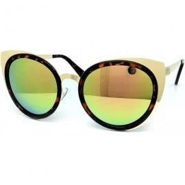 Cat Eye 6007 Premium Oversize Cats eye Womens Mens Mirror Funky Flat Sunglasses - Cats Eye - C8183NS03HU $15.38