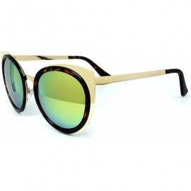 Cat Eye 6007 Premium Oversize Cats eye Womens Mens Mirror Funky Flat Sunglasses - Cats Eye - C8183NS03HU $15.38