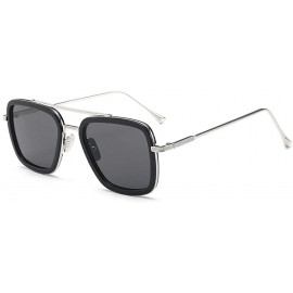 Square Sunglasses sunglasses Europe and the United States square men's flat mirror sunglasses sunglasses - CA18WXQYO6K $34.34