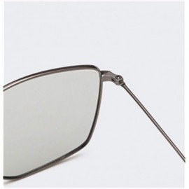 Aviator Men and women fashion retro polygon single beam aviator sunglasses prom mirror party travel - Gray - C418T4SQY2T $18.29