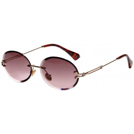 Oval Oval Diamond Cutting Sunglasses Summer Beanch Party Sun Glasses Fashion Shades - Dark Purple - CN190OQGQA5 $8.61