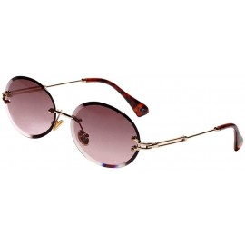 Oval Oval Diamond Cutting Sunglasses Summer Beanch Party Sun Glasses Fashion Shades - Dark Purple - CN190OQGQA5 $8.61