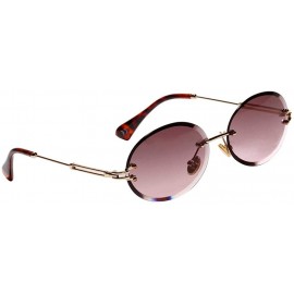 Oval Oval Diamond Cutting Sunglasses Summer Beanch Party Sun Glasses Fashion Shades - Dark Purple - CN190OQGQA5 $8.61