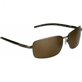 Wrap Polarized Bifocal Sunglasses Men Women Fishing Anti Glare Metal - Brown - CS18DWOEW3U $26.35