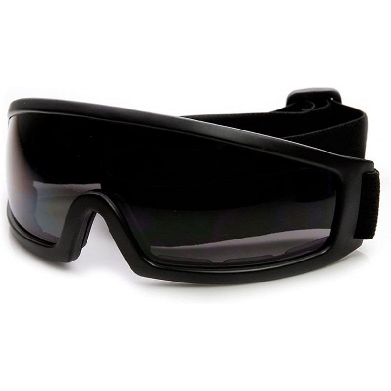 Sport Multi-Purpose Adjustable Strap Safety Shield Lens Sports Goggles (Matte-Black) - CO12JK5QGBT $17.70