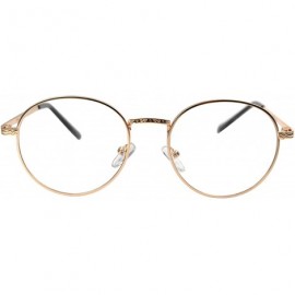 Round Round Circle Frame Clear Lens Glasses - .070_gold_rose - CL188Z2KLHA $9.12