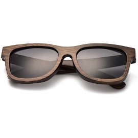 Aviator Bamboo Wood Polarized Sunglasses For Men & Women - Temple Carved Collection - CW188R9WW6H $23.80