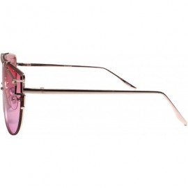 Aviator Designer Sophisticated Fancy Fashionable Womens Sunglasses - Pink / Purple - CI18Z0CI36W $15.57