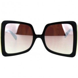 Oversized Super Oversized Square Sunglasses Womens Glamour Fashion Shades UV 400 - Black - CC18HYWNZHT $13.12