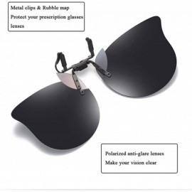 Cat Eye Polarized Cat Eye Clip-on Sunglasses Anti-Glare UV Protection Sunglasses Over Prescription Glasses - Black - CP198EZH...