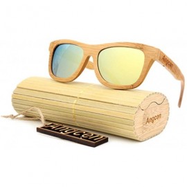 Goggle Ladies Sunglasses Women Polarized Retro Vintage Sun Glasses Men Wood Bamboo Sunglasses Designer Square Glasses - CB18Y...