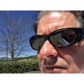 Sport Sunglasses - Wear Over Prescription Glasses. Size Small with Polarization. - Black and Reflective Lens - C811LPTTL6B $1...