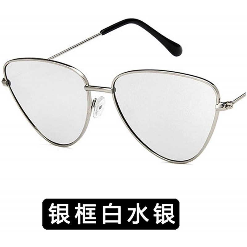 Semi-rimless Fashion Ladies Retro Cat Eye Women Sunglasses Tinted Color Lens Metal Big Frame Popular Classic Sun Glasses - 9 ...