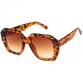 Square Unisex Sunglasses Fashion Bright Black Grey Drive Holiday Square Non-Polarized UV400 - Leopard Brown - C718RH6SEKW $12.05